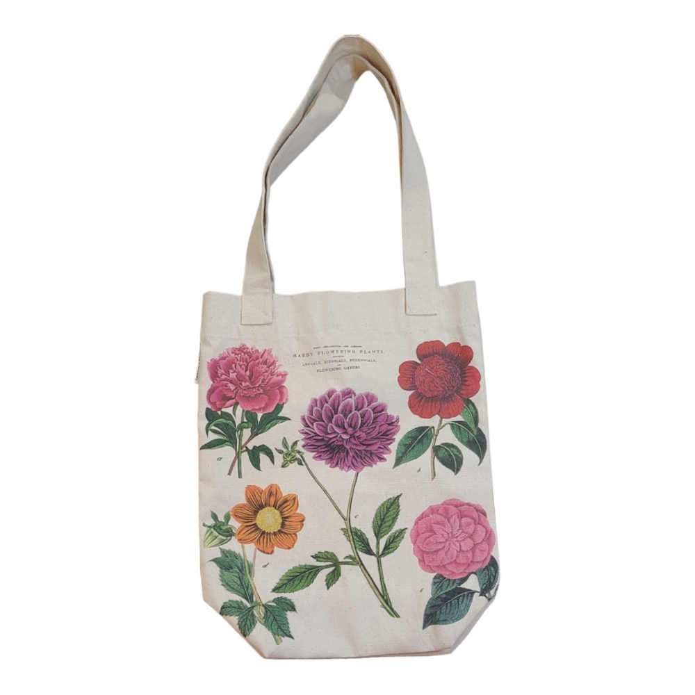 Cavallini Botanica Natural Cotton Tote Bag 13"x17" Reusable